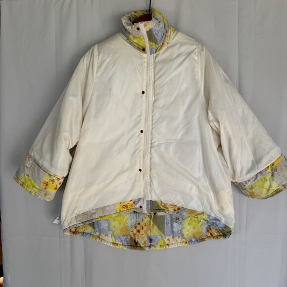 Urban Outfitters Kit Floral Patchwork Nylon Oversized Puffer Jacket Size Small - Picture 11 of 16